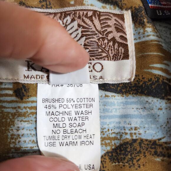 RJC Kalaheo hula girl outrigger turtle button front Hawaiian shirt men's size 2X - Picture 5 of 12